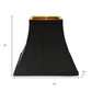 Black Shantung Silk Square Lamp Shade