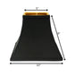 Black Shantung Silk Square Lamp Shade
