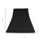 Black And White Shantung Silk Square Lamp Shade