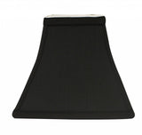 Black And White Shantung Silk Square Lamp Shade