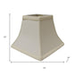 Ivory No Slub Innsbruck Square Lamp Shade