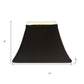 Black Shantung Silk Bell Lamp Shade