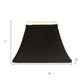 Black Shantung Silk Bell Lamp Shade