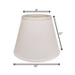 16" White Empire Deep Slanted No Slub Lampshade