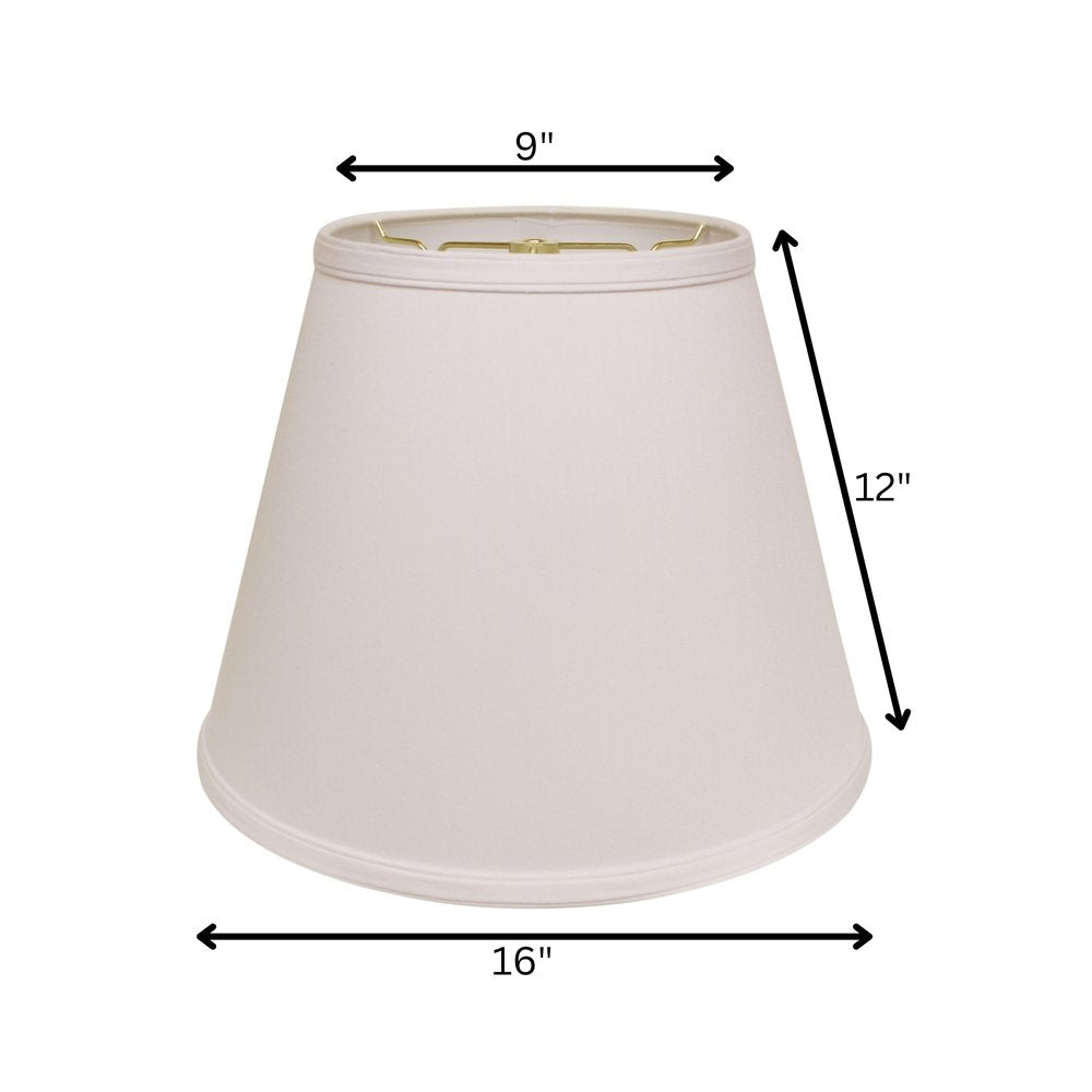 16" White Empire Deep Slanted No Slub Lampshade