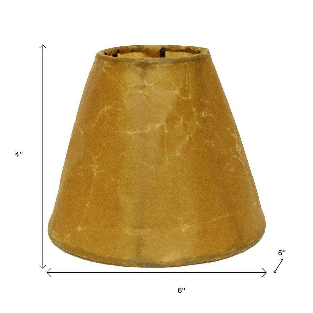 Brown Crinkle Oil Paper Empire Lamp Shade