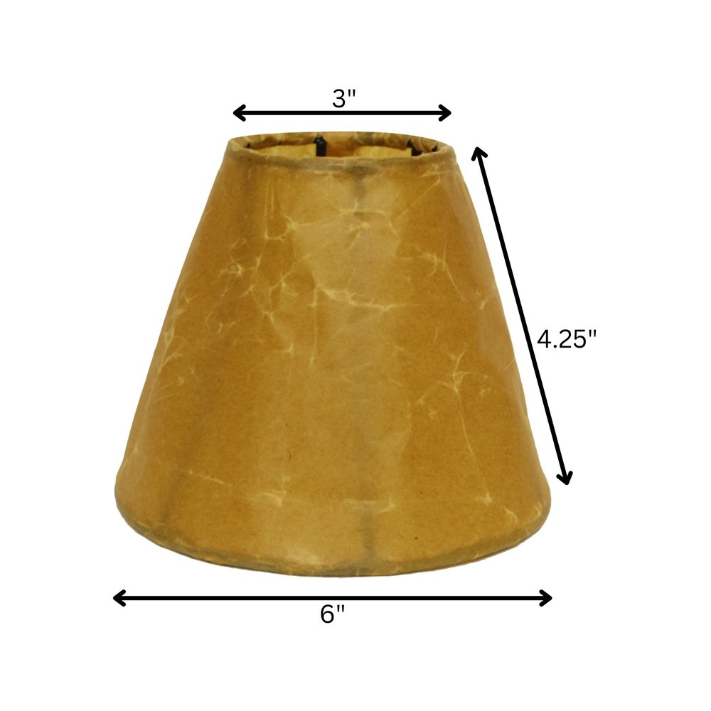 Brown Crinkle Oil Paper Empire Lamp Shade