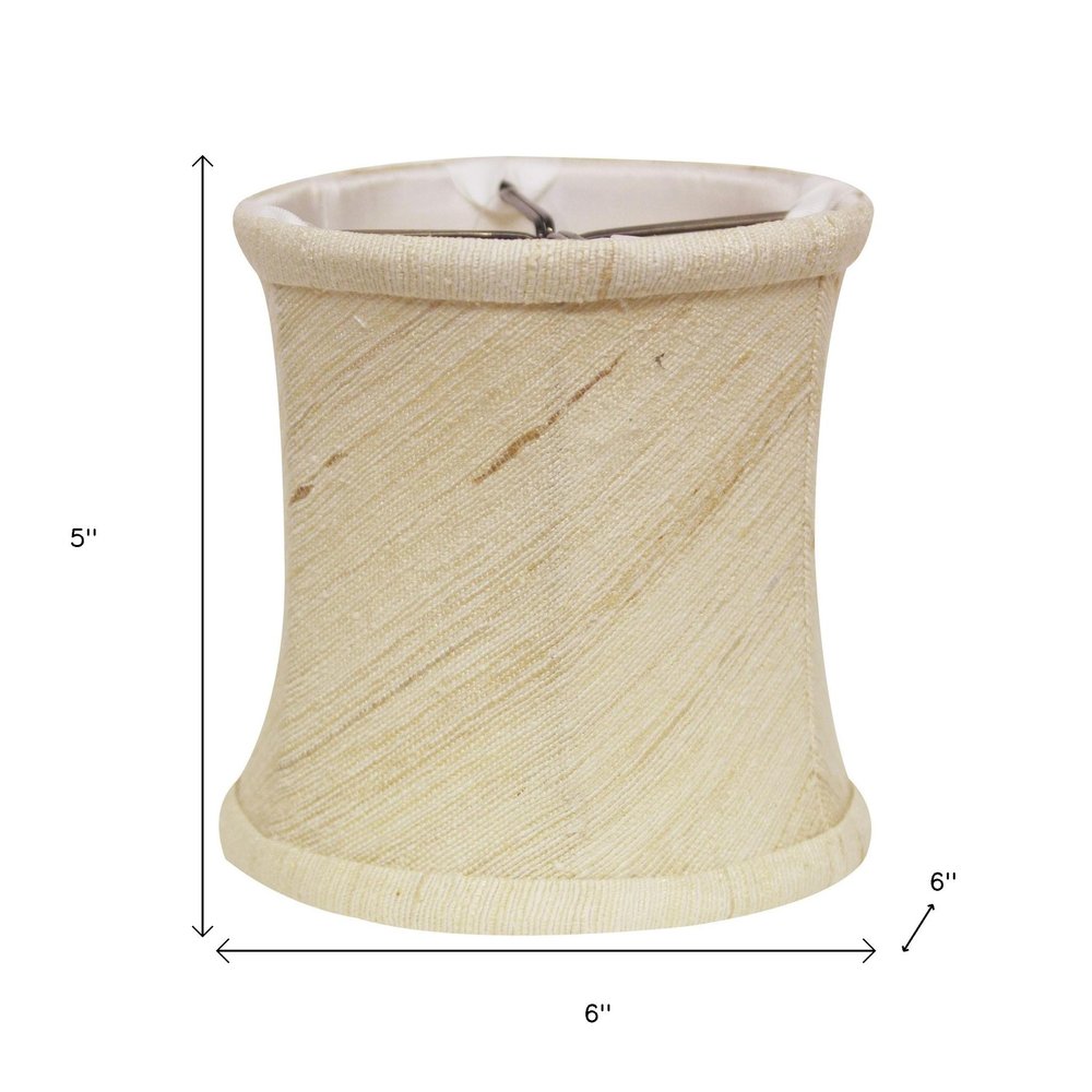 Natural Silk Drum Lamp Shade