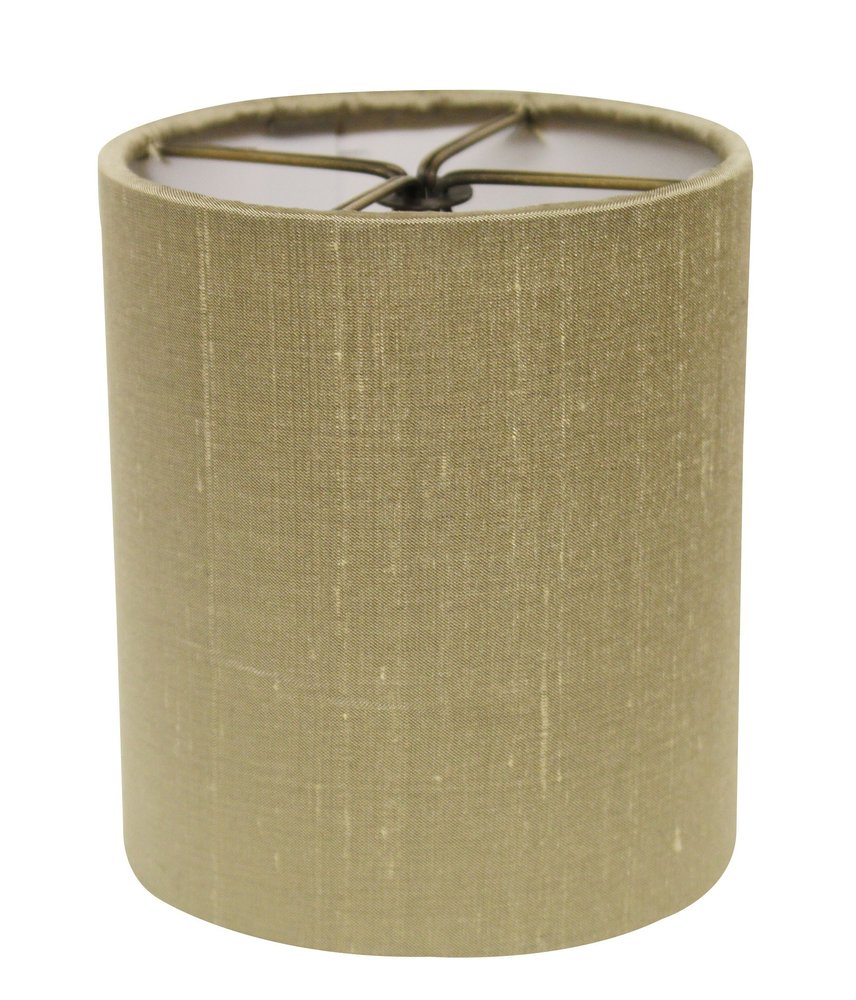 Gold Pongee Silk Drum Lamp Shade