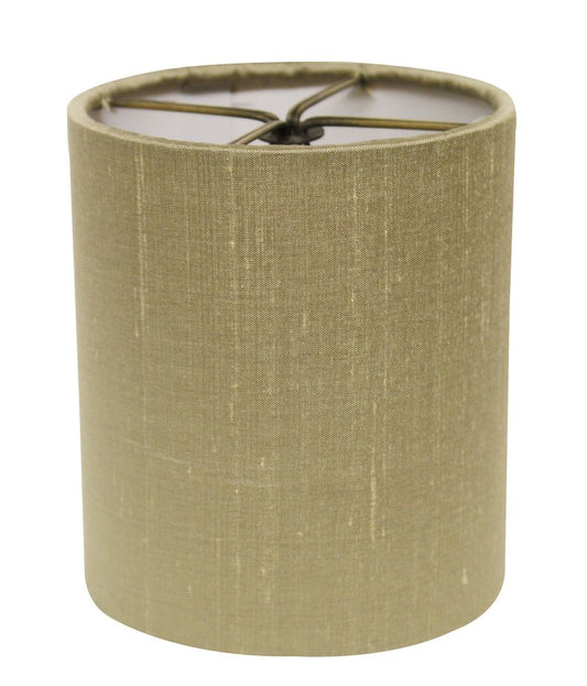 Gold Pongee Silk Drum Lamp Shade