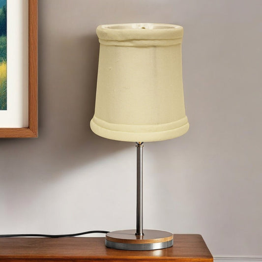 Ivory Tissue Shantung Drum Lamp Shade