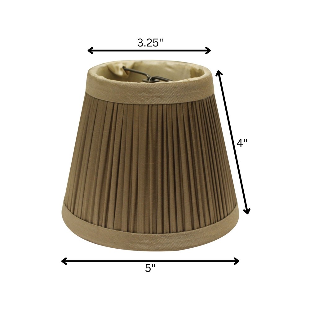 Ash Gray Taffeta Pleated Empire Lamp Shade