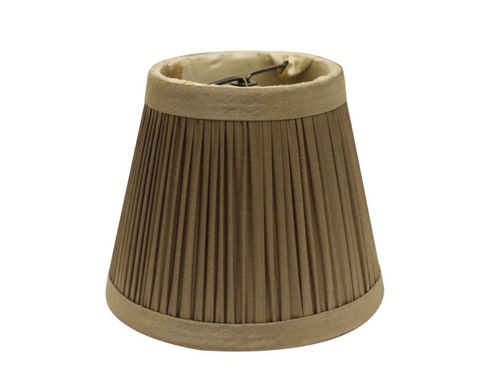 Ash Gray Taffeta Pleated Empire Lamp Shade