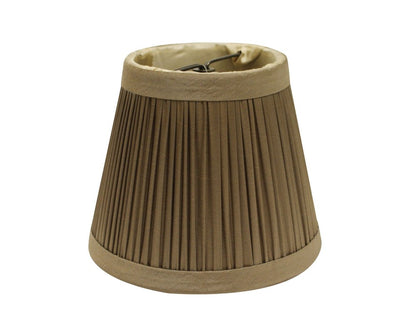 Ash Gray Taffeta Pleated Empire Lamp Shade
