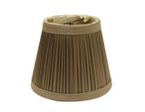Ash Gray Taffeta Pleated Empire Lamp Shade