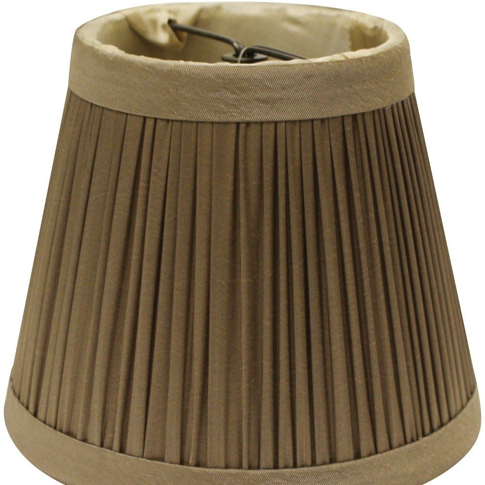 Ash Gray Taffeta Pleated Empire Lamp Shade