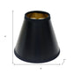 Black Parchment Empire Lamp Shade