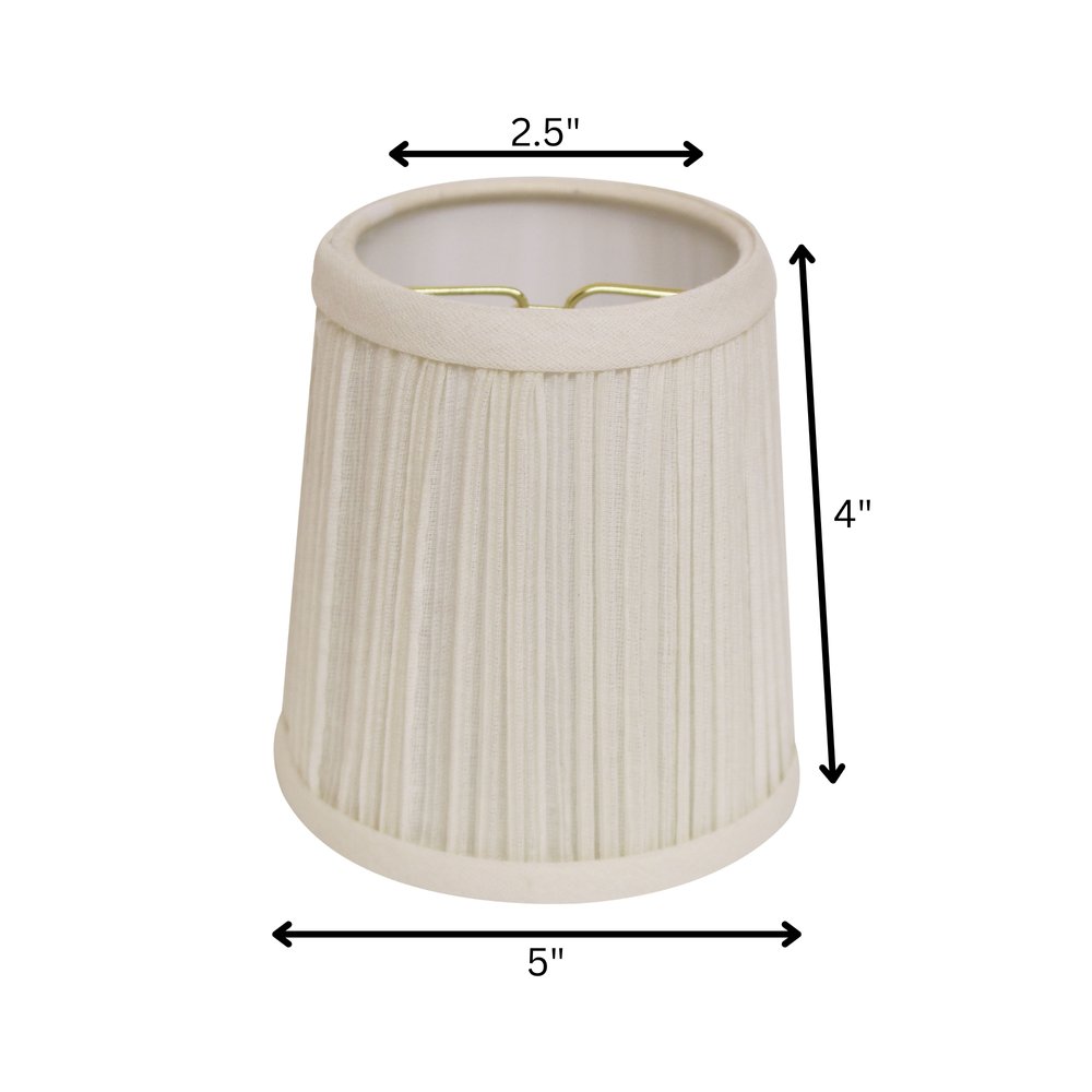 White Broadcloth Empire Lamp Shade