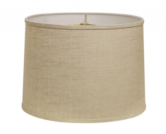 Light Yellow Linen Drum Lamp Shade