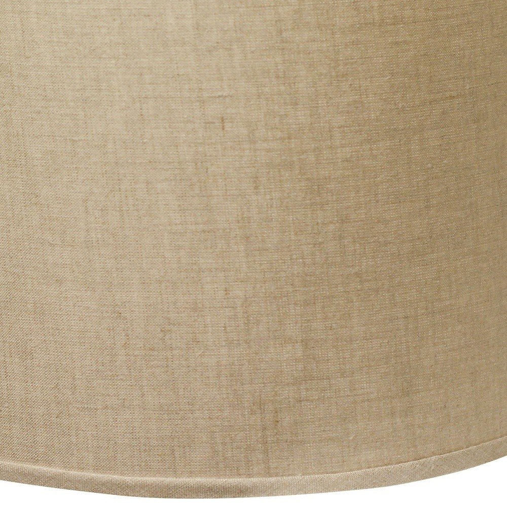 Dark Brown Linen Drum Lamp Shade
