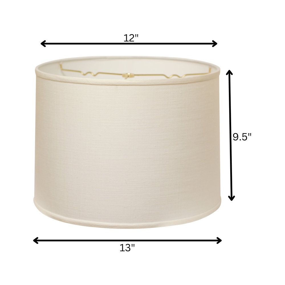 White Linen Drum Lamp Shade
