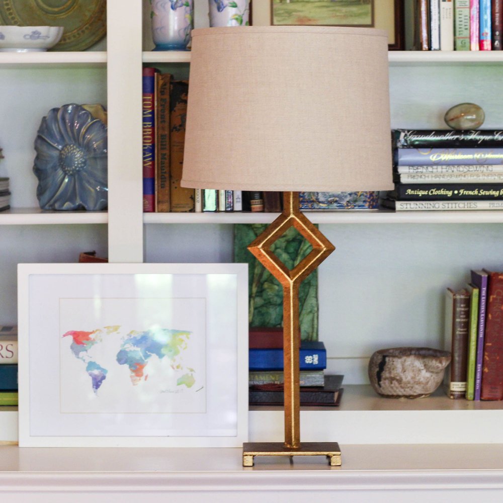 Dark Brown Linen Drum Lamp Shade