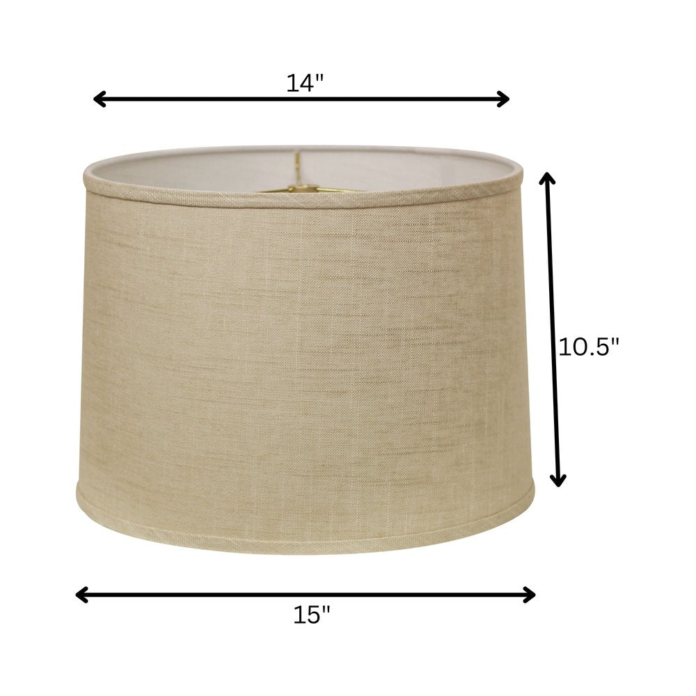 Light Yellow Linen Drum Lamp Shade