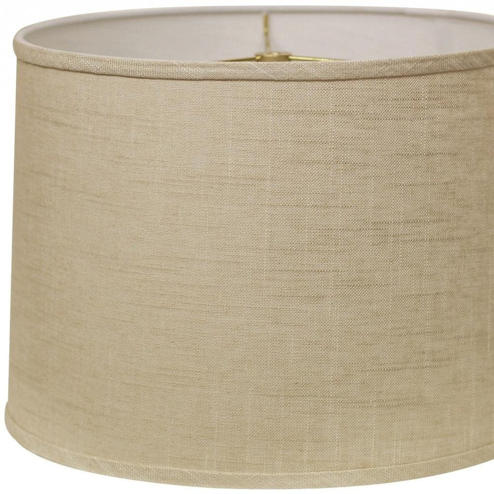 Light Yellow Linen Drum Lamp Shade