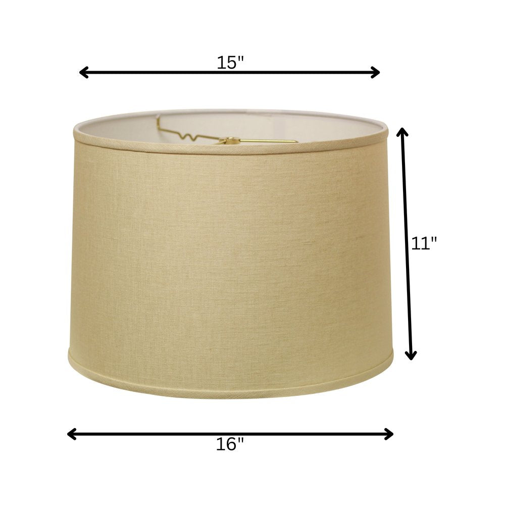 Beige Linen Drum Lamp Shade