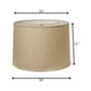 16" Dark Wheat Throwback Drum Linen Lampshade
