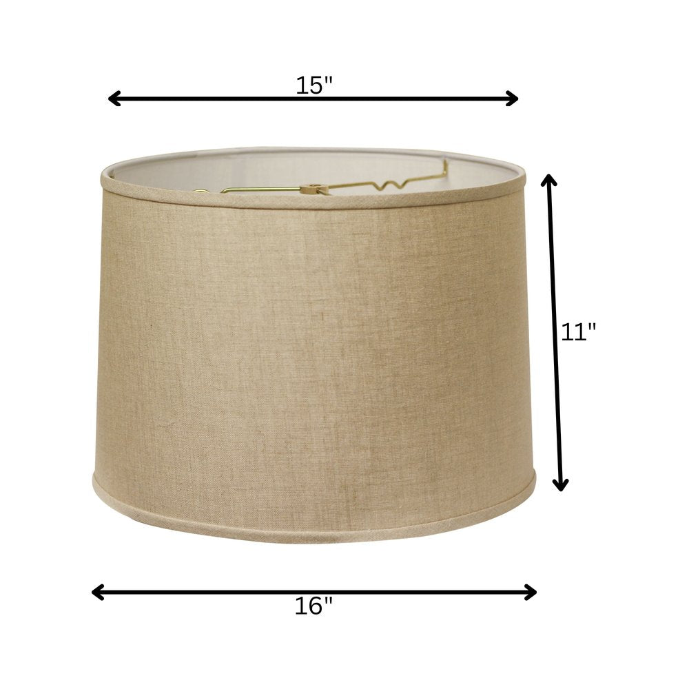 16" Dark Wheat Throwback Drum Linen Lampshade