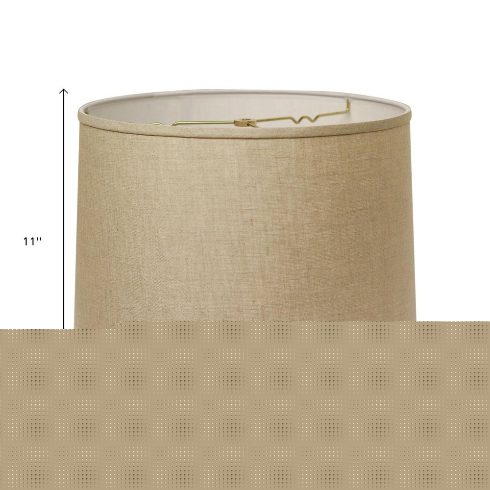 16" Dark Wheat Throwback Drum Linen Lampshade