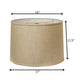Dark Brown Linen Drum Lamp Shade