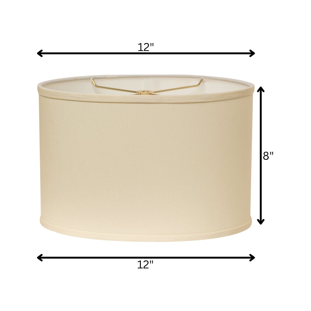 Ivory No Slub Innsbruck Oval Lamp Shade