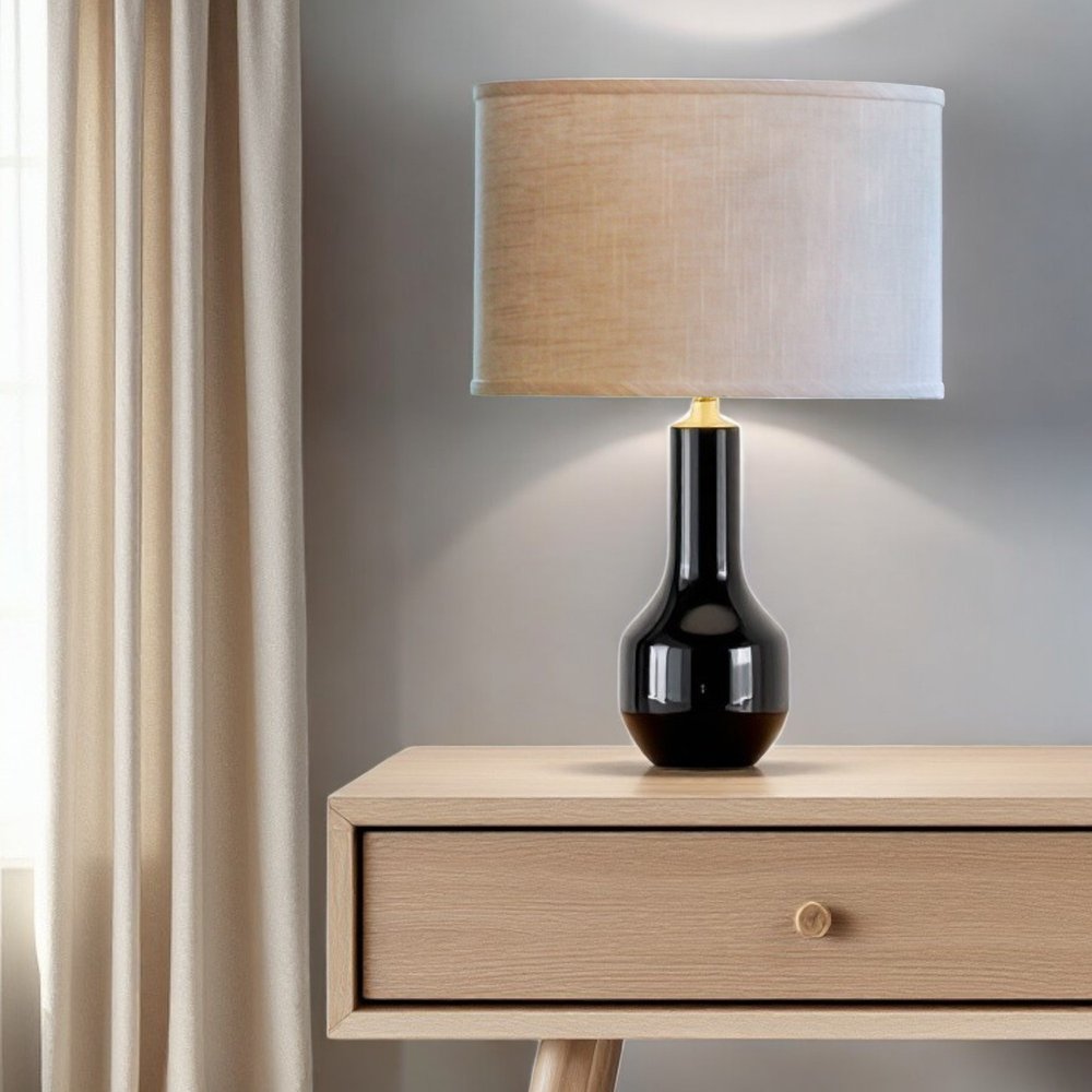 Light Yellow Linen Oval Lamp Shade