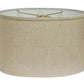 Dark Brown Linen Oval Lamp Shade