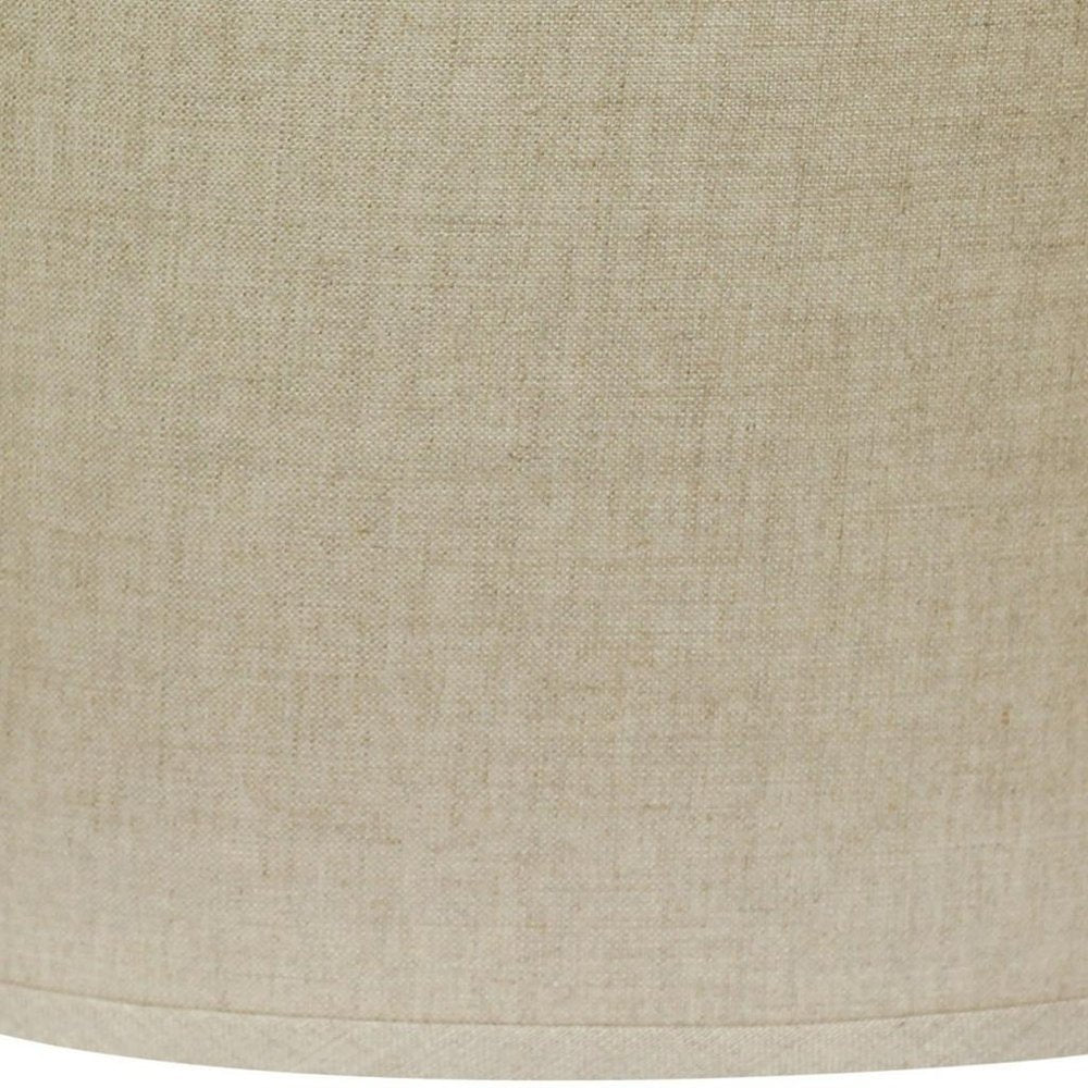 Dark Brown Linen Oval Lamp Shade