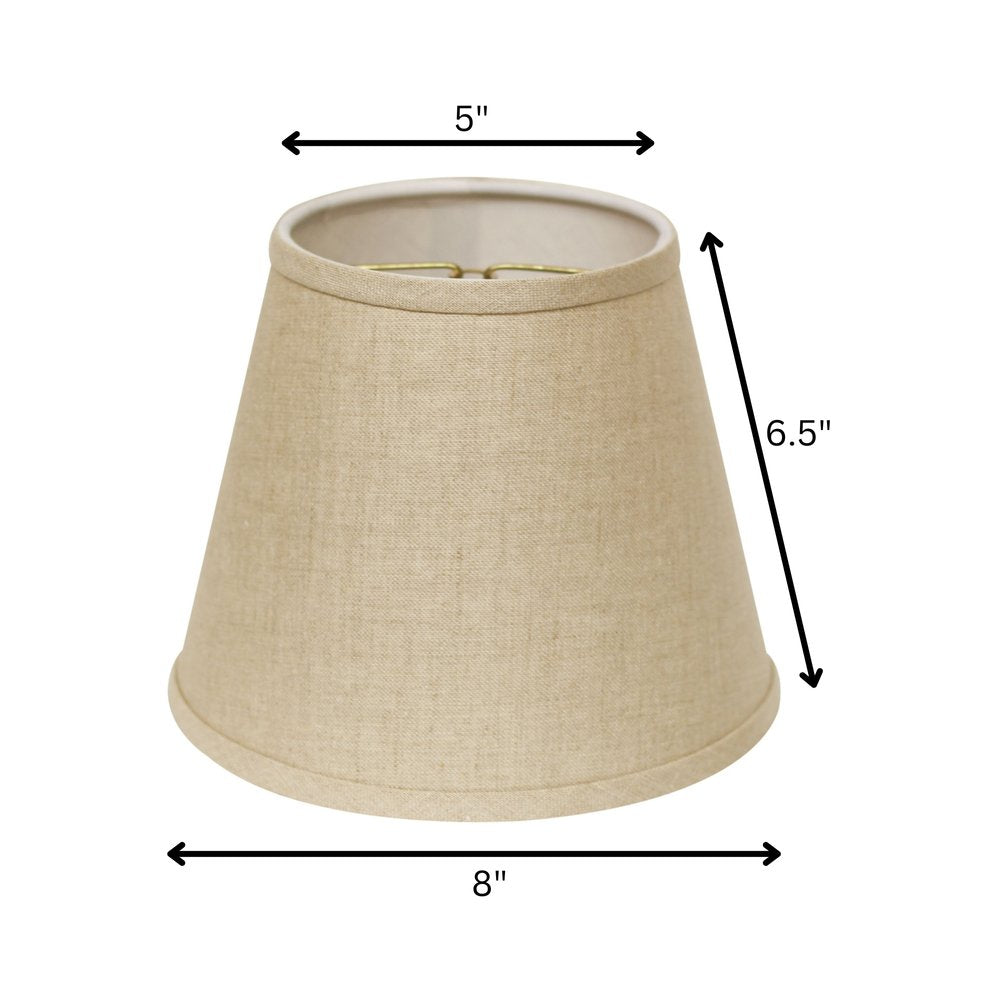 8" Dark Wheat Hardback Empire Linen Lampshade