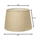 16" Light Wheat Rounded Empire Slanted Linen Lampshade