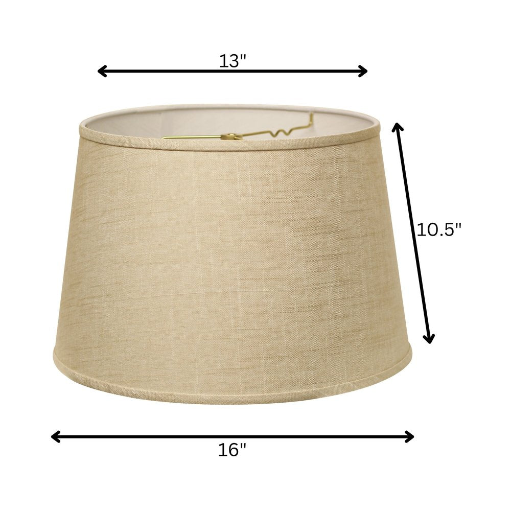 16" Light Wheat Rounded Empire Slanted Linen Lampshade