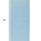 40" Light Blue Geometric Tiles Non Slip Bathtub Mat