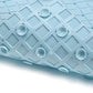 40" Light Blue Geometric Tiles Non Slip Bathtub Mat