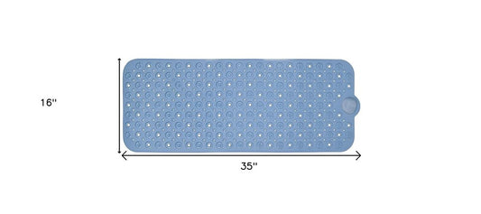40" Blue Bubbles Non Slip Bathtub Mat