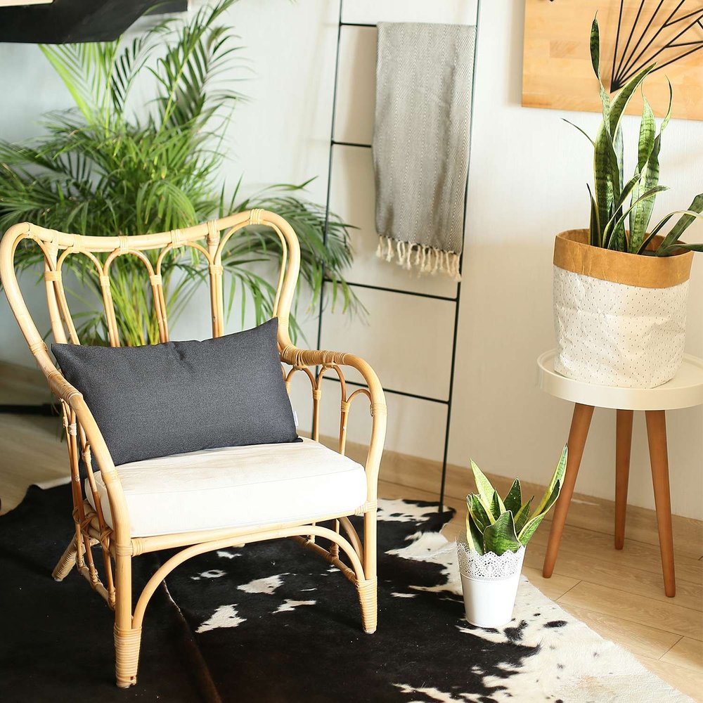 12" X 20" Black Lumbar Throw Pillow Cover