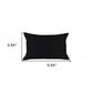 12" X 20" Black Lumbar Throw Pillow Cover