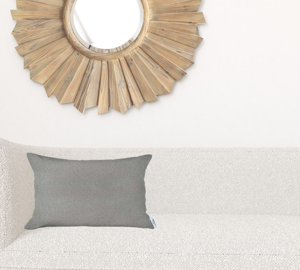 12" X 20" Beige Lumbar Throw Pillow Cover