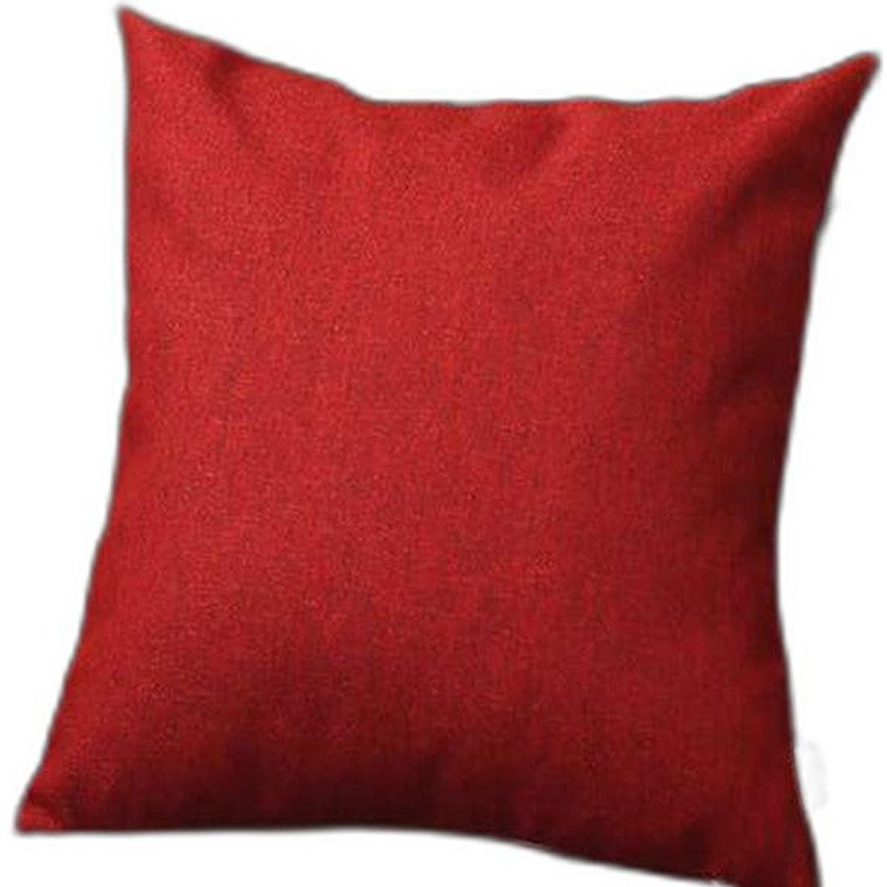 18" Red Throw Pillow Cover