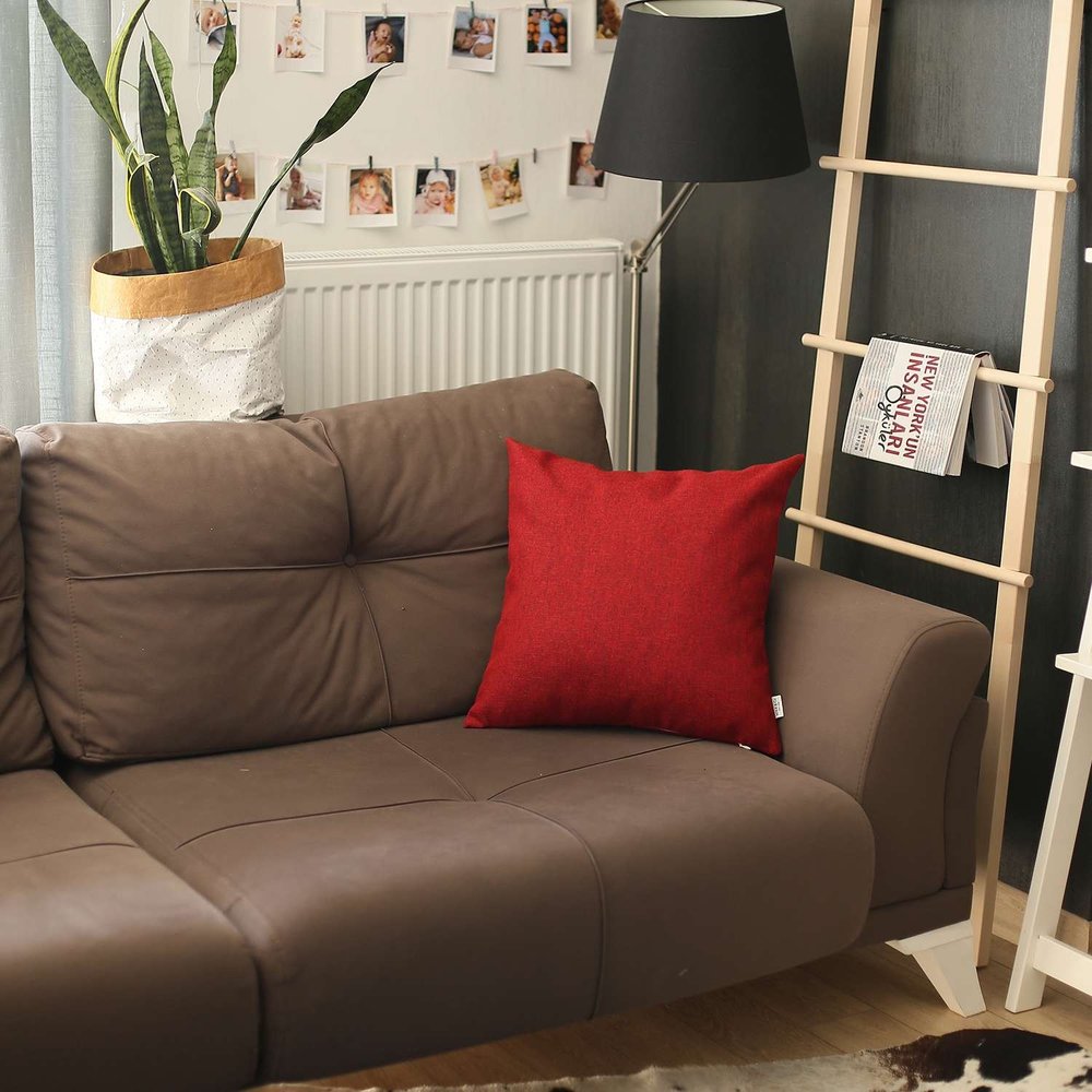 18" Red Throw Pillow Cover