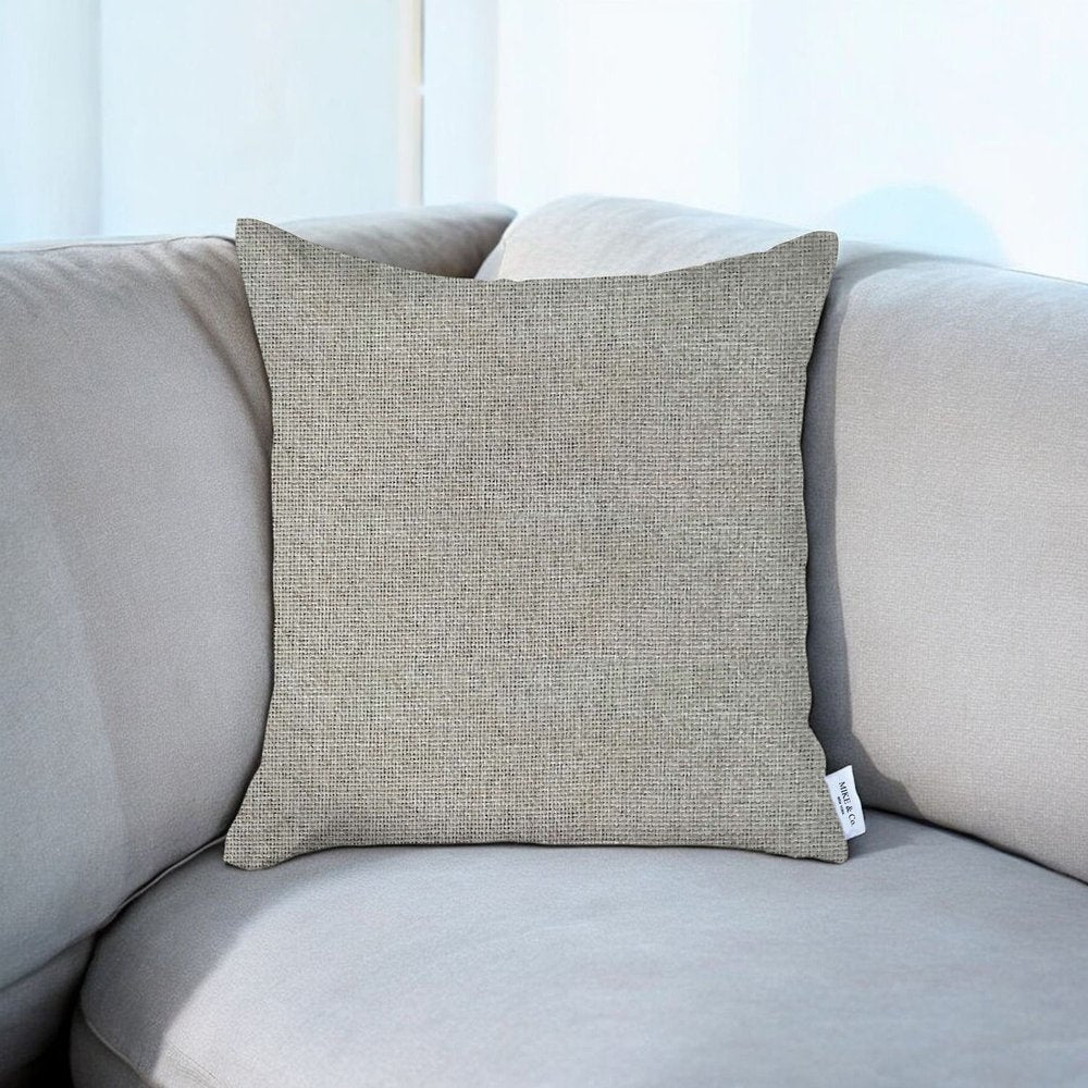18" Beige Throw Pillow Cover
