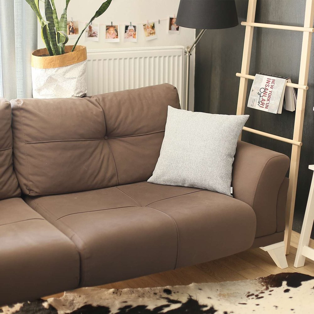 18" Black and Gray Throw Pillow Cover